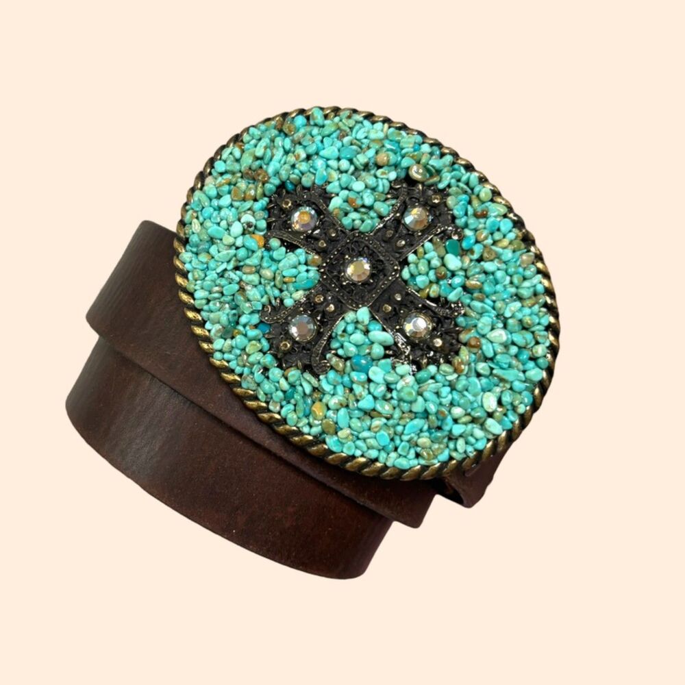 Guess Vintage Turquoise Cross Belt
